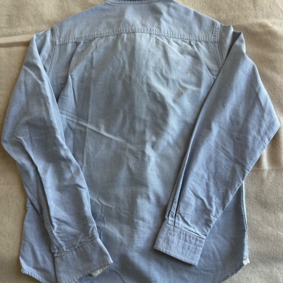 Trovata Oxford cloth button-down shirt in blue, size S - Picture 4 of 4